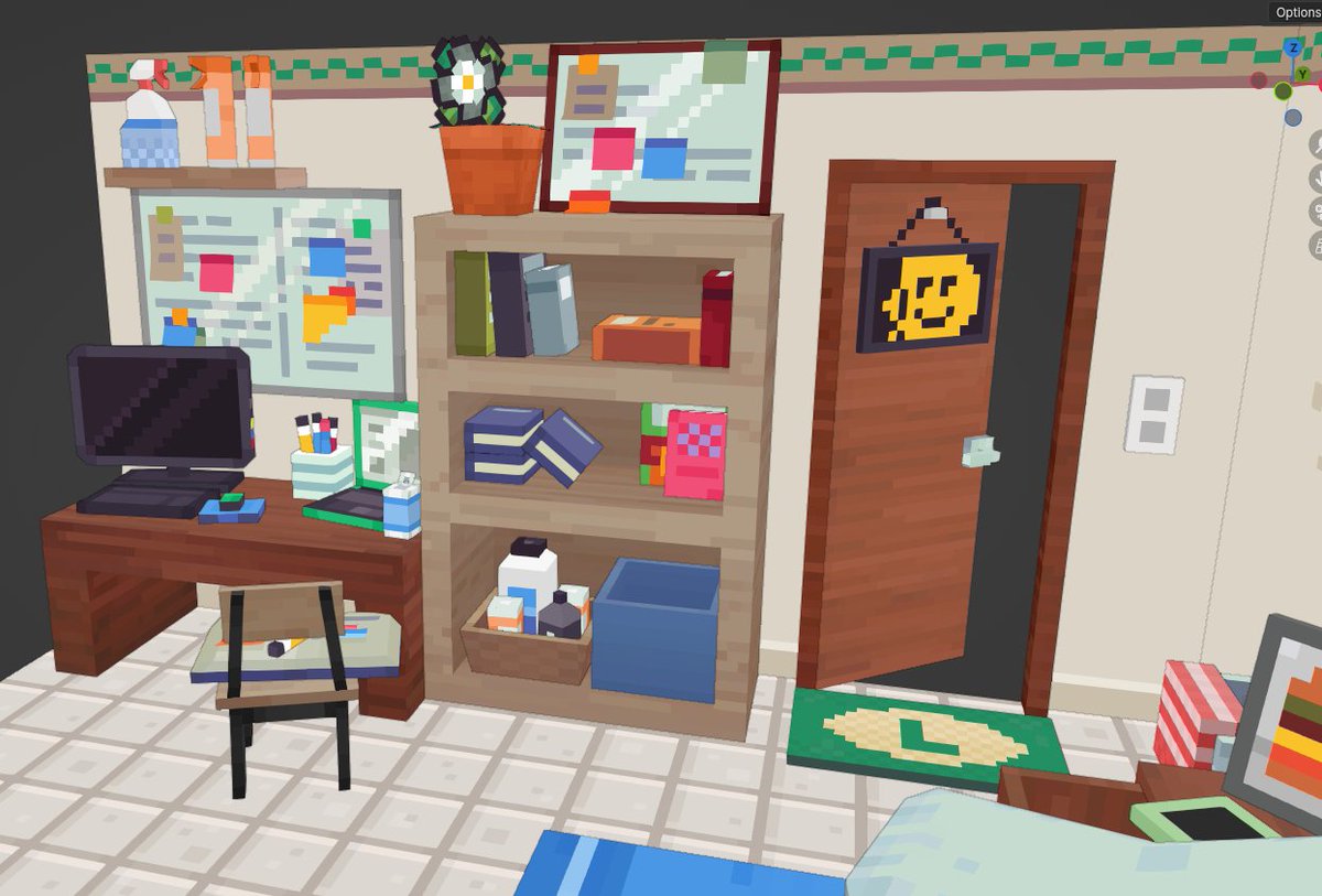 H0ndredEx's tweet photo. Some discontinued #pixelart assets textured in #aseprite, modeled in #blender
put together in this room, mimicking my first #3D project.
Hard to do pixel art modeling in blender to be honest, but it can be done.
-
#gamedev #pixelartist #3Dprops https://t.co/ppsravdkde