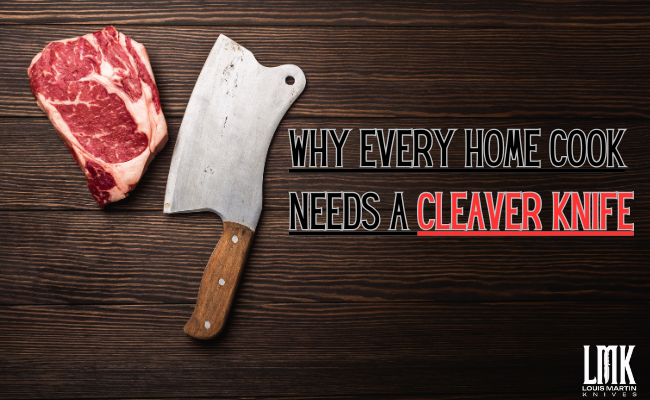 louismartincustomknives.com/why-every-home…
Unlock the culinary potential of your kitchen with the mighty cleaver knife! Discover why it's a must-have for every home cook. 
#CleaverKnife, #KitchenTools #CookingEssentials #HomeCooking #KitchenHeroes #CulinarySkills #customknives