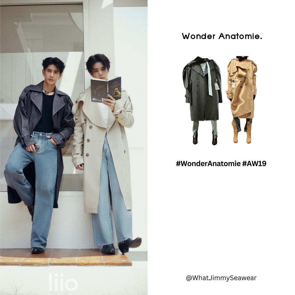 WtJimmySeawear's tweet image. @jimmyyjp_ 🥑 and @Sea_tawinan 🌊 with #WonderAnatomie #AW19 Trench Coat

#WhatJimmywears
#jimmyyjp
#WhatSeawears
#Sea_tawinan
#JimmySea