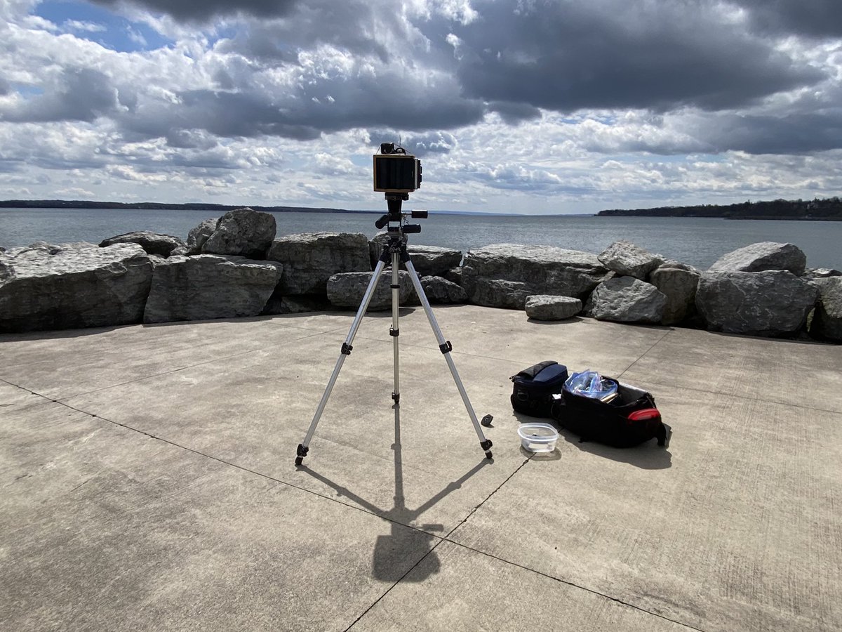 20240415 11:39am 55°F Morning Self-Portrait Catching My Breathe, Seneca Lake, Geneva, NY. Z.
#selfportrait
#simplepleasures 
#mindful 
#pinholephotography 
#cumulusclouds 
#cloudappreciationsociety 
#radiantlight 
#senecalake
#lakefrontpark
#zorangehat
#pondaroski
#JoeZiolkowski