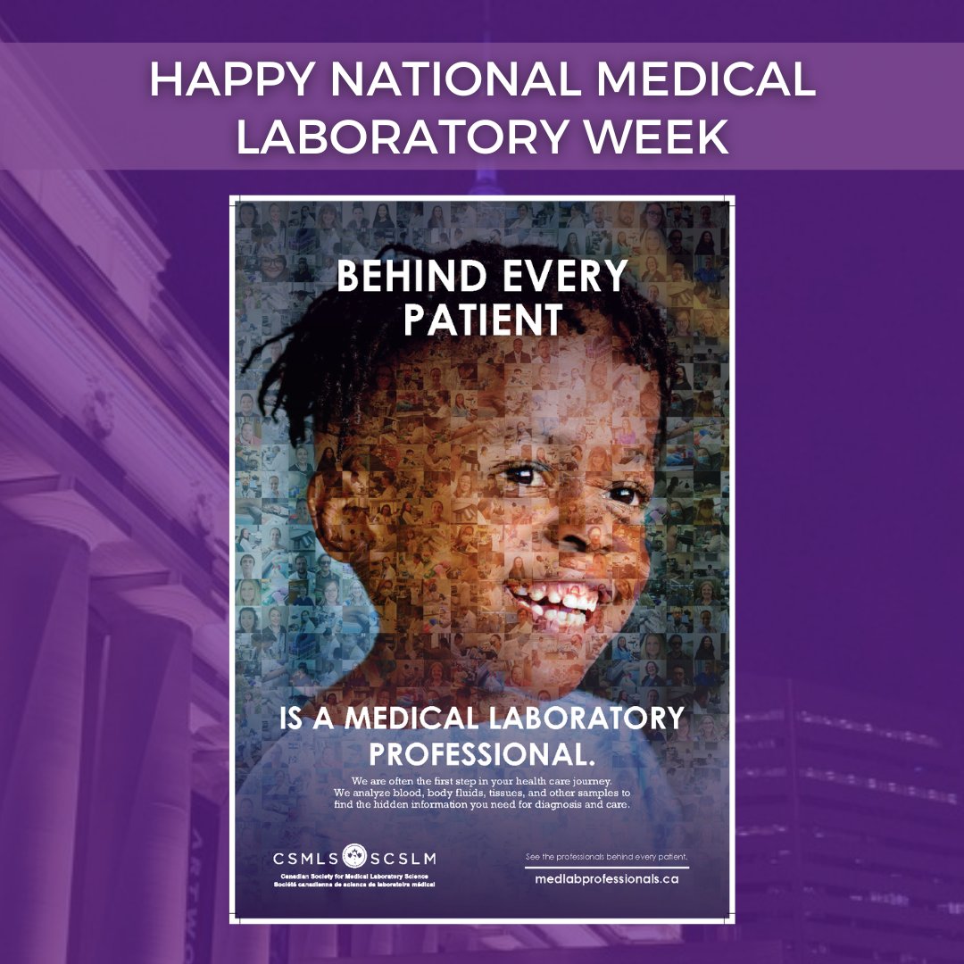Happy National Medical Laboratory Week! #MedLab professionals are #BehindEveryPatient making sure they receive accurate and timely test results. 🔬