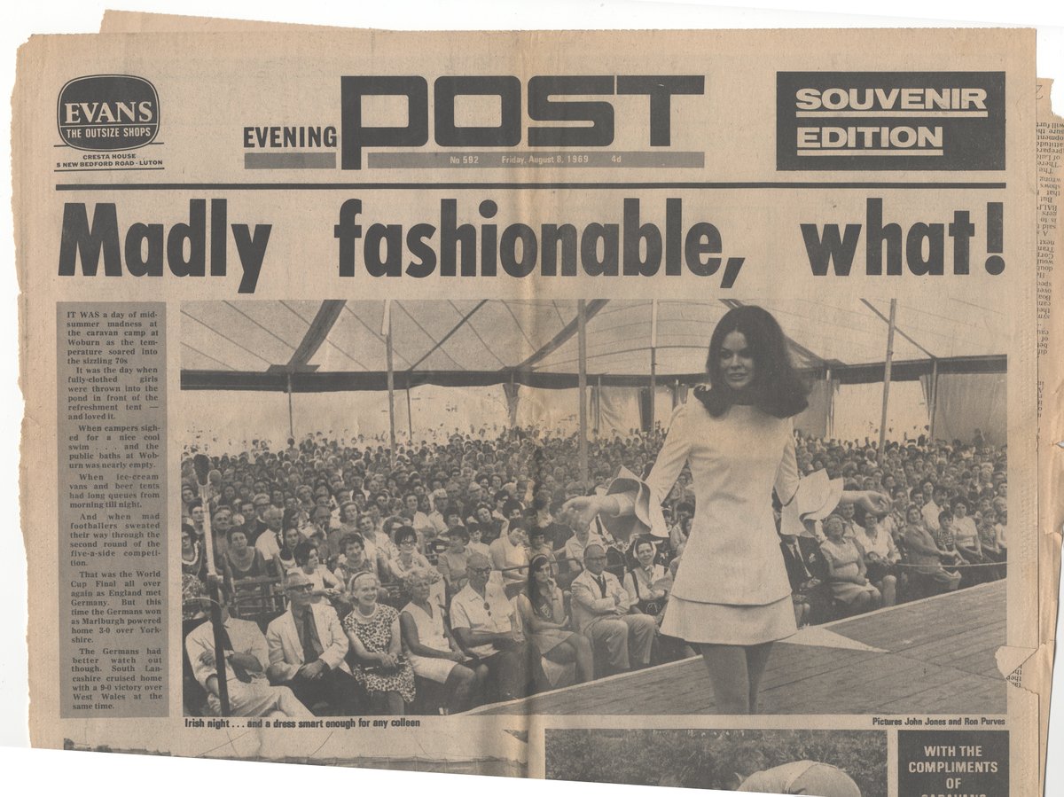 Some exciting #ArchiveFashion from the FICC 30th International Rally held in 1969 at Woburn Abbey.
The Evening Post souvenir edition reported on the chic styles of the retro fashion show organised by the caravanners! 📰✨

#Archive30
