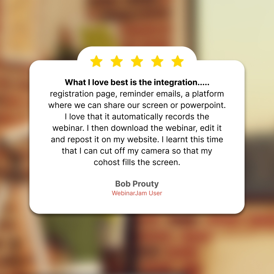 WebinarJam's tweet photo. Master your webinar workflow like Bob with WebinarJam's seamless screen-sharing and auto-recording. 🎥 Be like Bob and start your trial: https://t.co/ul4Vz51voR https://t.co/36LHfw5lJS