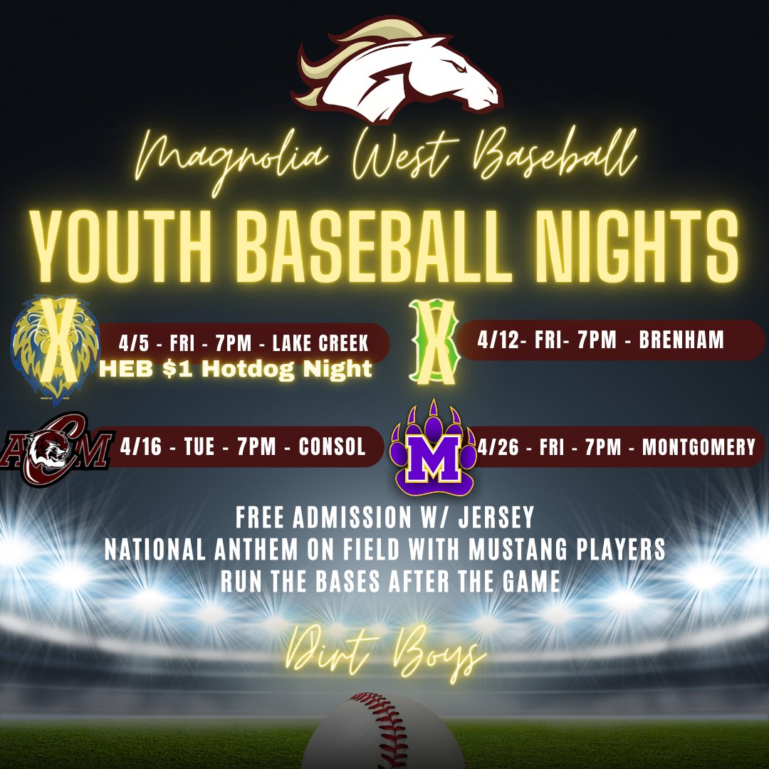 GAME DAY!!! YOUTH BASEBALL NIGHT!!!