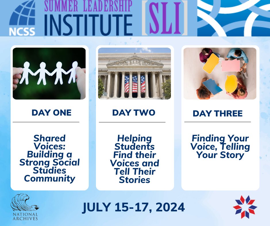 💪Three days of engaging discussions, presentations, and activities in our nation's capital! This institute is designed for social studies leaders, & individuals passionate about social studies education & advocacy. ➡️ Learn more: hubs.li/Q02sX8QG0 #teachertwitter #dc