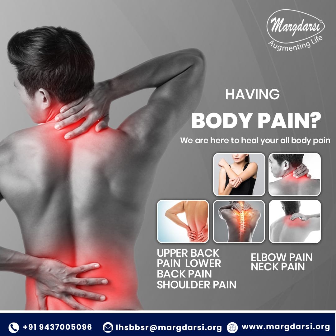 Don't let body pain slow you down! At Margdarsi Foundation, we specialize in treating a wide range of aches and pains, from upper back to knee. Get a customized treatment plan and get back to feeling your best. #MargdarsiFoundation #BodyPainRelief #UpperBackPain #LowerBackPain