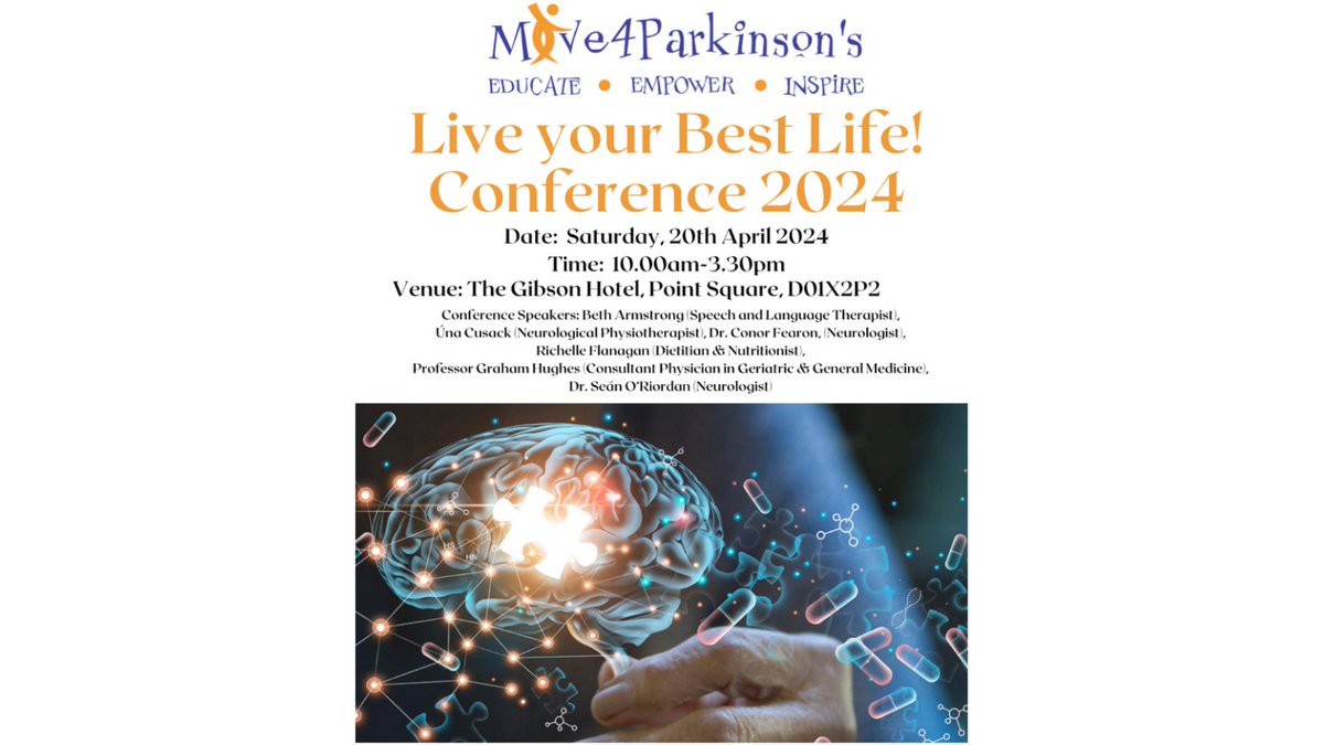 Excited for the @move4parkinsons Live Your Best Life Conference happening this Saturday at the Gibson Hotel!🎉 Featuring top speakers from neurology, general medicine and more. Don't miss out, learn more at move4parkinsons.com/event?pgid=kkx…