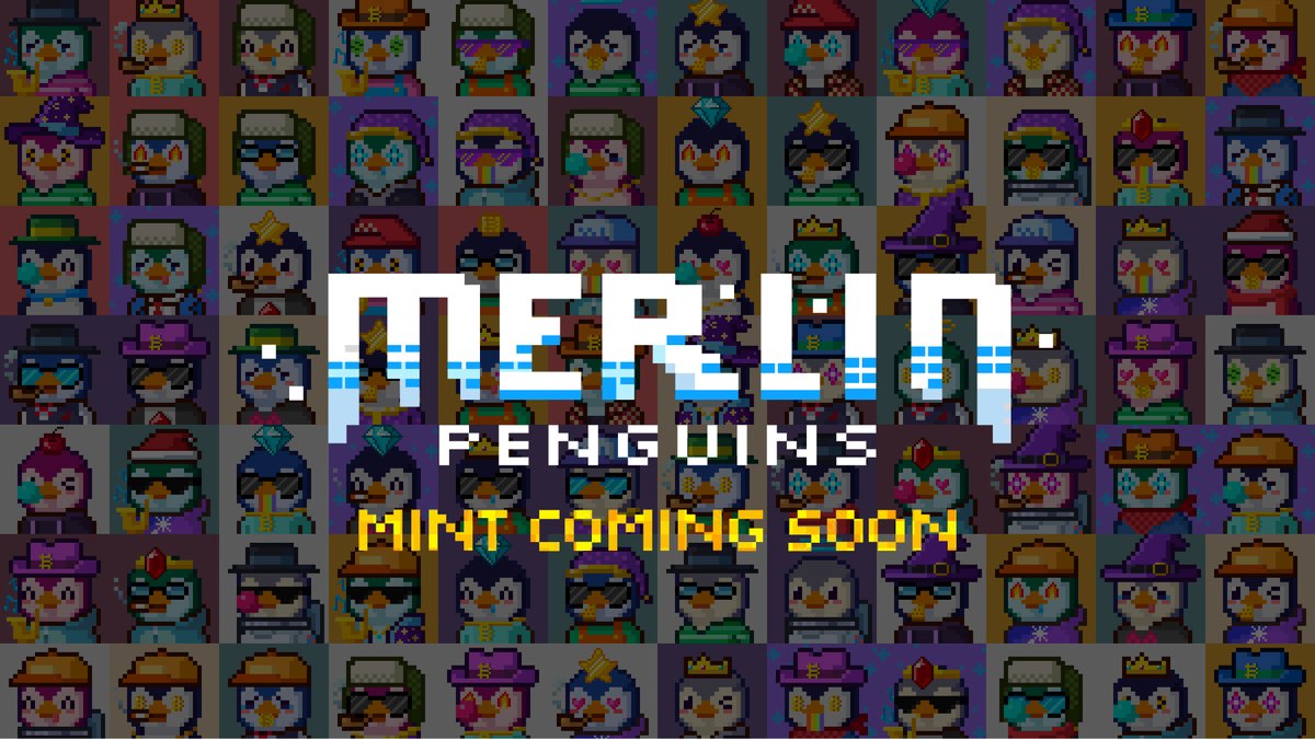 📣 Attention! 8888 Merlin Wizard Penguins 🐧 are about to arrive! Join the Merlin Wizard Penguins series and become a part of our family!

🔍 Whitelist verification will open on April 16th at 12:30 (UTC). Please check WL eligibility in the Merlin Wizard Penguins Discord
