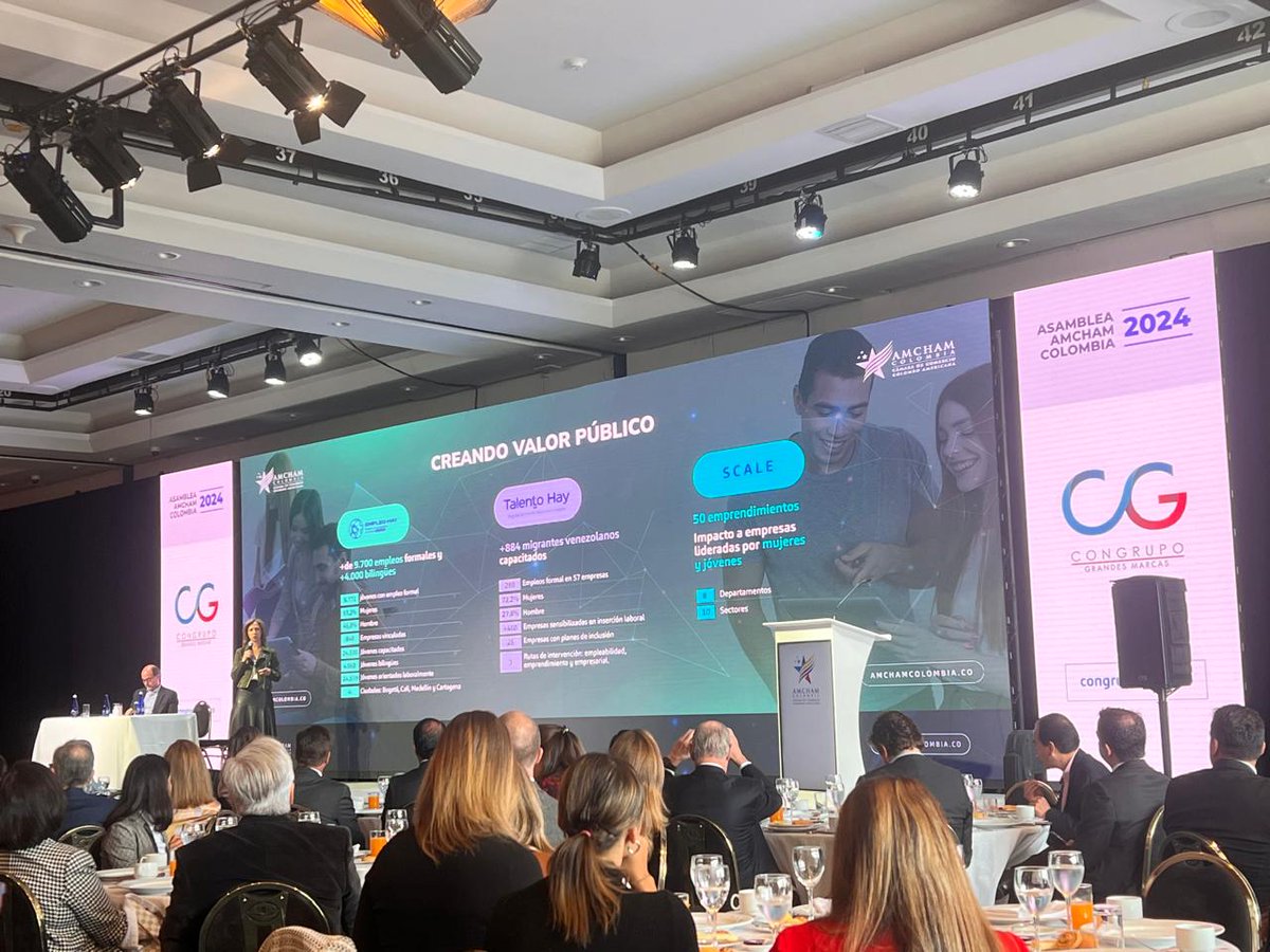 ZFSantander's tweet photo. #ZFSantander presente en la Asamblea Anual LXIX de @AmChamCol📌 un espacio de generación de conocimientos y nuevas estrategias para seguir impulsando el comercio exterior💼. 

Generamos #OportunidadesParaCrecer🌎 https://t.co/lz8bBbOEFN