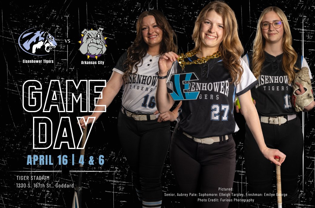🥎 We're back at home today against Ark City! 📍 Tiger Stadium ⏰ 4 and 6(ish) 🎫 No Cash Accepted, purchase tickets at gofan.co/app/school/KS6… 📺 Game Changer Eisenhower Junior Varsity Tigers / Eisenhower Varsity Tigers & Youtube: EHSTigerSoftball GO TIGERS! 🐾 #esotr
