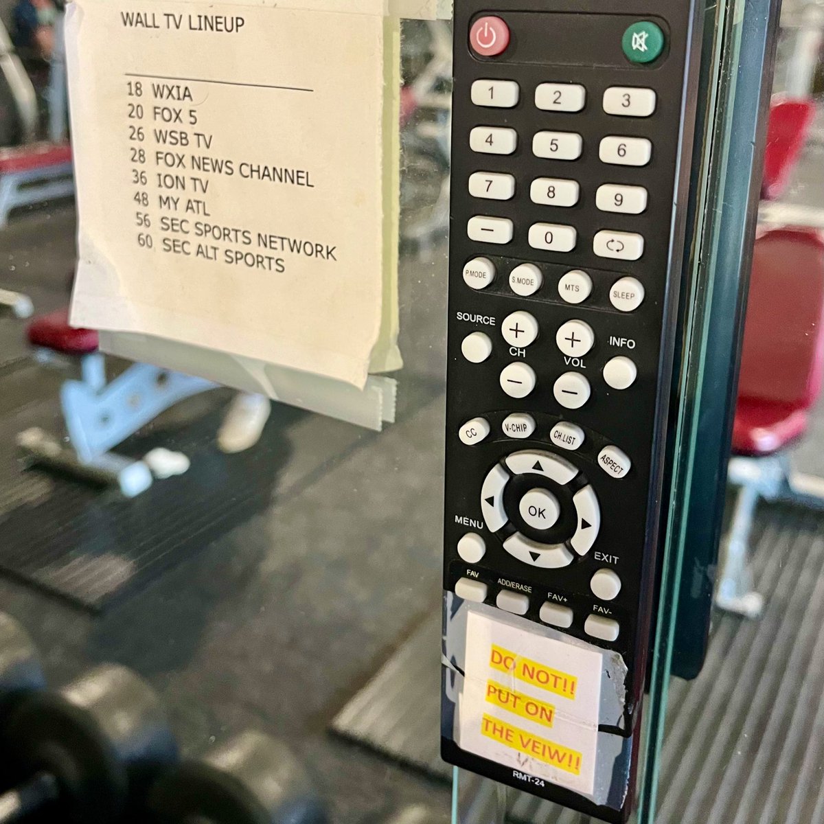 No “The View” at the gym.
