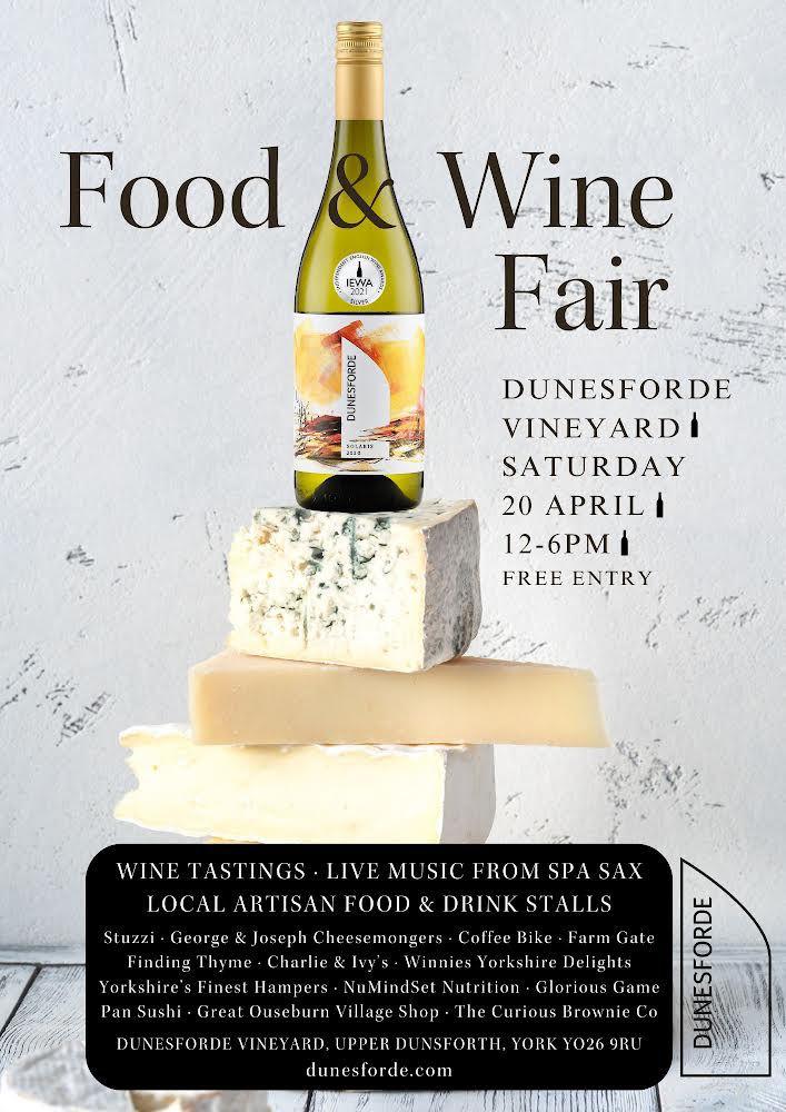 Can't wait for our Food and Wine Fair this Saturday 20th April from 12pm-6pm! There will be talks, live music, tasty food and wonderful wines.
See you there!