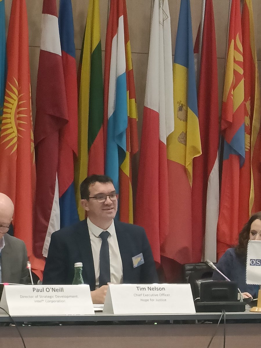 On Day 2 <a href="/osce_cthb/">OSCE Anti-Trafficking</a> #CTHB24 Tim Nelson, CEO Hope for Justice "it is clear we are not winning the fight against trafficking if we keep doing what we are doing - we need a step change" #EndHumanTrafficking
