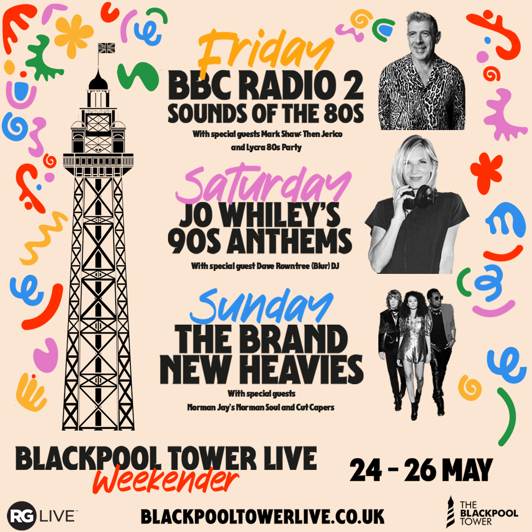 Don't miss out on a weekend full of nostalgic tunes and good vibes with Gary Davies’ Sounds of the 80s, Jo Whiley's 90s Anthems, and the sensational Brand New Heavies! 
Hurry, grab your tickets before they sell out!  bit.ly/3J4dF51