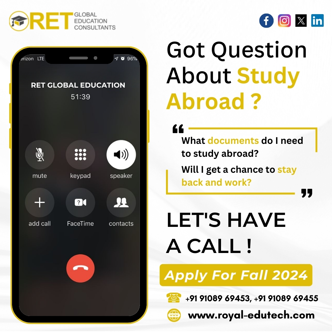 From picking the perfect place to study to sorting out visas, I've got all the answers you need. Let's make your study abroad dreams come true! 🎓✈️ #RETConsultants #RET #StudyAbroad #DreamDestination #GlobalEducation #KnowledgeIsPower #ExploreAndLearn #StudentLife