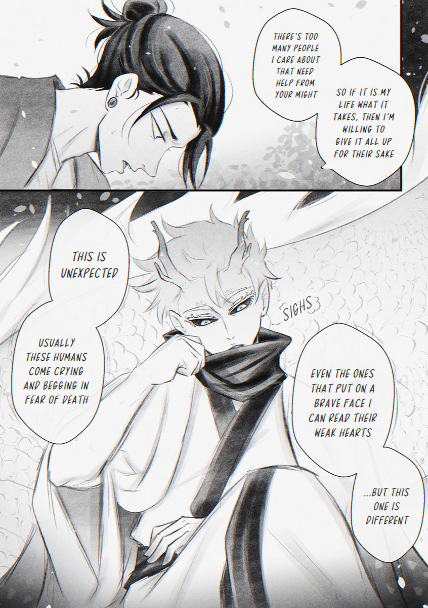 『 KEEPSAKE 』 
・五夏 / satosugu / digital fanbook 
・49pgs / RI8 / 🔗 in b!o 
・Dragon God Gojo AU

A cold-hearted God and a devotee with a request [1/3] 