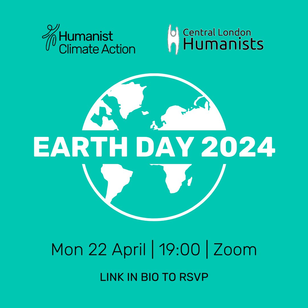 🌎 Join Humanist Climate Action and Central London Humanists this Earth Day as we come together to celebrate and explore climate action!

📅 Save the date: April 22nd at 19:00 GMT!

🔗 meetup.com/central-london…

#HumanistClimateAction #SouthLondonHumanists #EarthDay2024