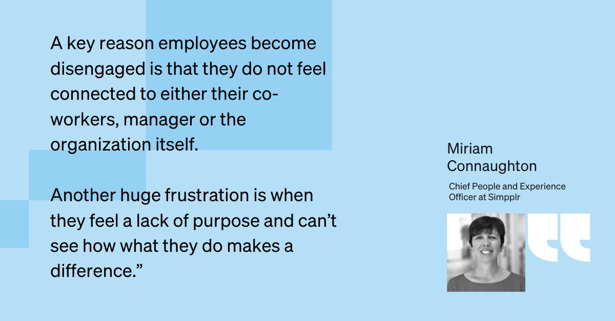 Understanding root causes of employee disengagement is pivotal for fostering a thriving #workplace culture. Miriam Connaughton, Chief People and Experience Officer at Simpplr, shares her three circles of #employee #engagement with USNews. Read on: bit.ly/usnewssimpplr