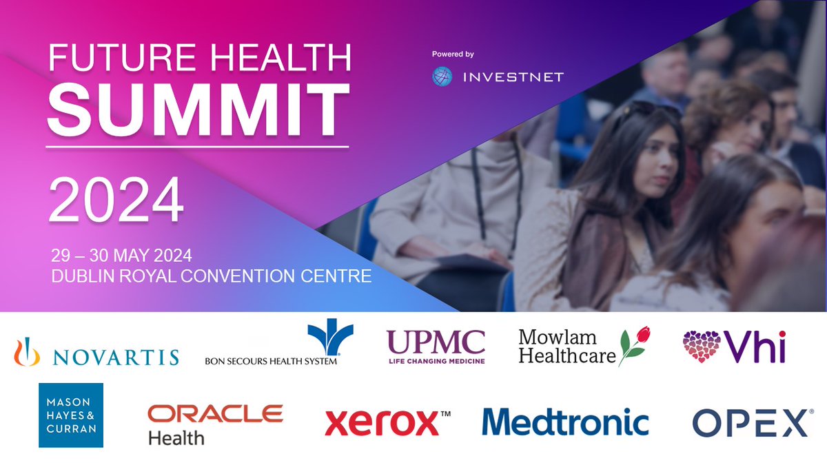 Excited on Day 2 of @InvestnetEvents Future Health Summit 2024, Fran Thompson, the @HSELive CIO, will be introducing the HSE's Roadmap that will change the landscape of digital health in Ireland through patient empowerment, connected care & a digitally enabled workforce by 2030 !