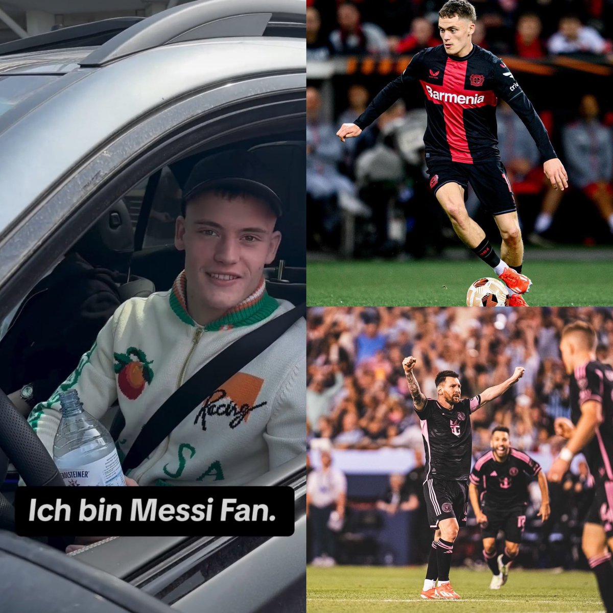 BarcaWorldwide's tweet photo. 🗣️ Florian Wirtz: "Messi or Ronaldo? Messi. I'm a Messi fan." https://t.co/NMe310qKfT