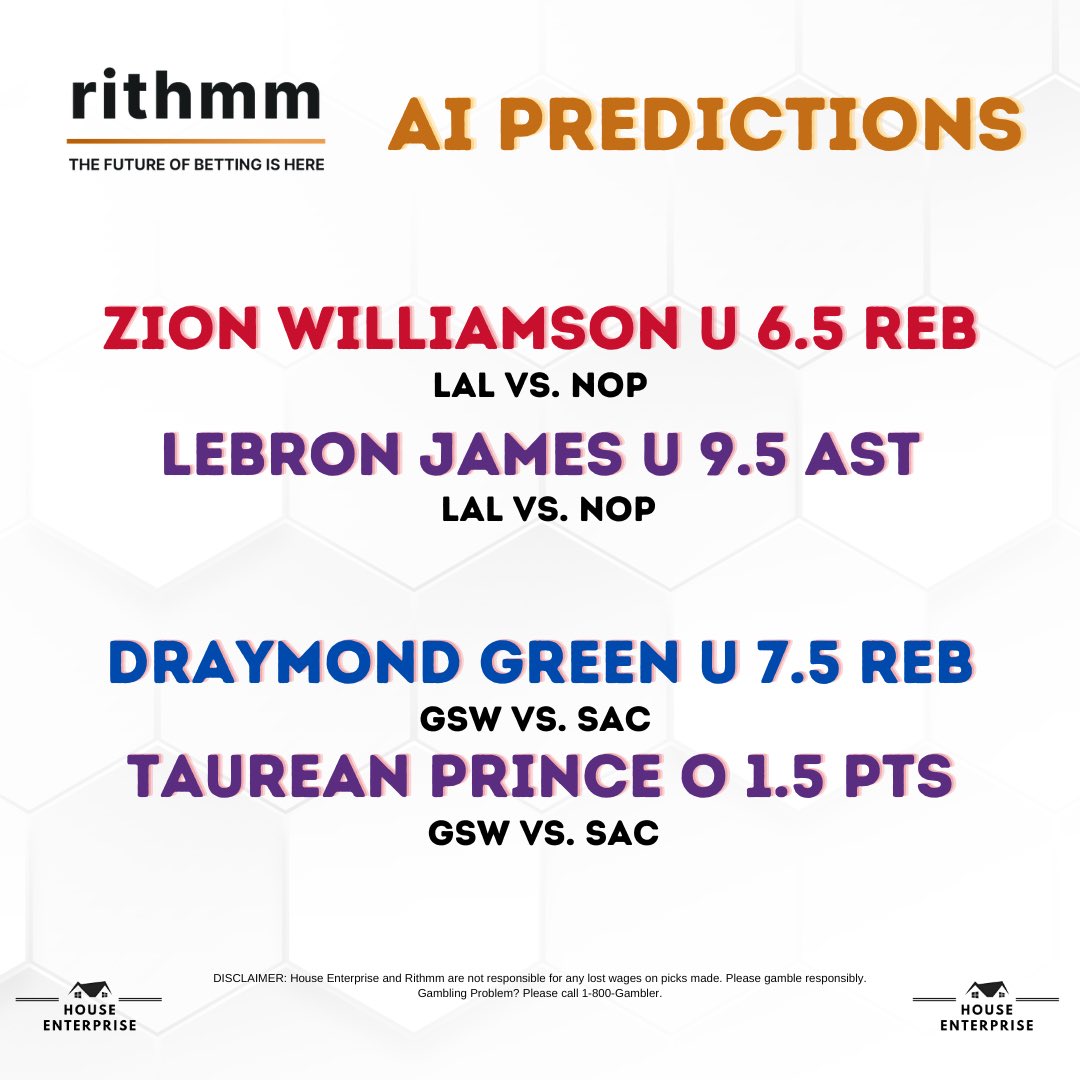 The Play-In begins tonight, and our partners at @bet_rithmm have cooked up a fresh batch of data-driven prop picks! See what they’ve got for tonight 👇 #sponsored