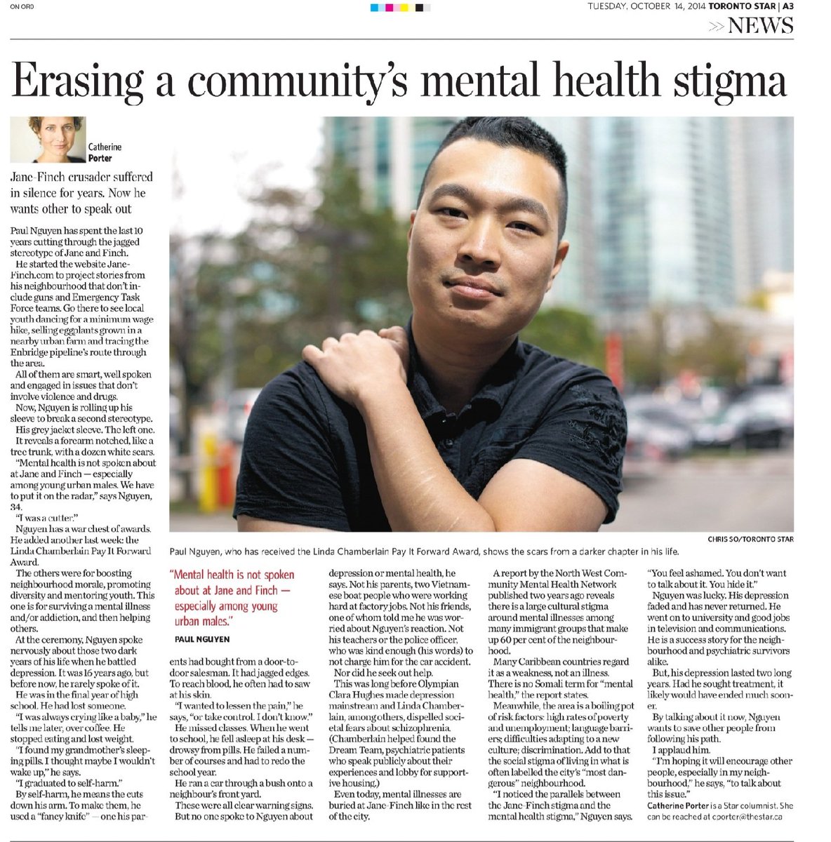 Nearly 10 years ago, I decided to share my story about #mentalhealth in @TorontoStar. I kept my experience with depression and self-harm hidden for many years. With global attention on the film #WhatJenniferDid, we must remember that mental health IS health. 1/2