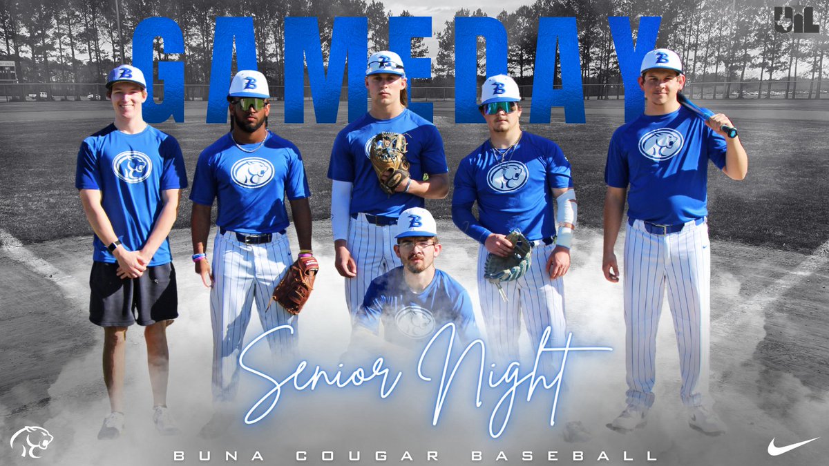 Buna Baseball (@bunabaseball) on Twitter photo ๐จGAME DAY!๐จ
๐Warren Warriors
โ๏ธ6:00 PM
๐๏ธBuna HS
It's Senior night at the Diamond. The Cougars take on Warren as they continue to fight for a playoff spot in district 22-3a. ๐จGAME DAY!๐จ
๐Warren Warriors
โ๏ธ6:00 PM
๐๏ธBuna HS
It's Senior night at the Diamond. The Cougars take on Warren as they continue to fight for a playoff spot in district 22-3a.