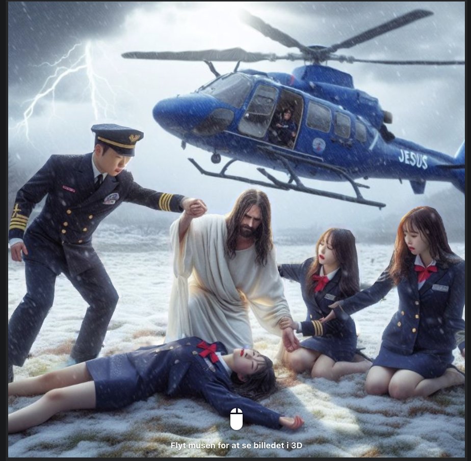 Ph1lip's tweet photo. Er andres Facebook-feeds også fyldt med mystiske AI-genererede billeder, der tilsyneladende alle indeholder: 
- Den korsfæstede herre Jesus Kristus
- Grædende asiatere
- Helikoptere https://t.co/a92oo8cmDB