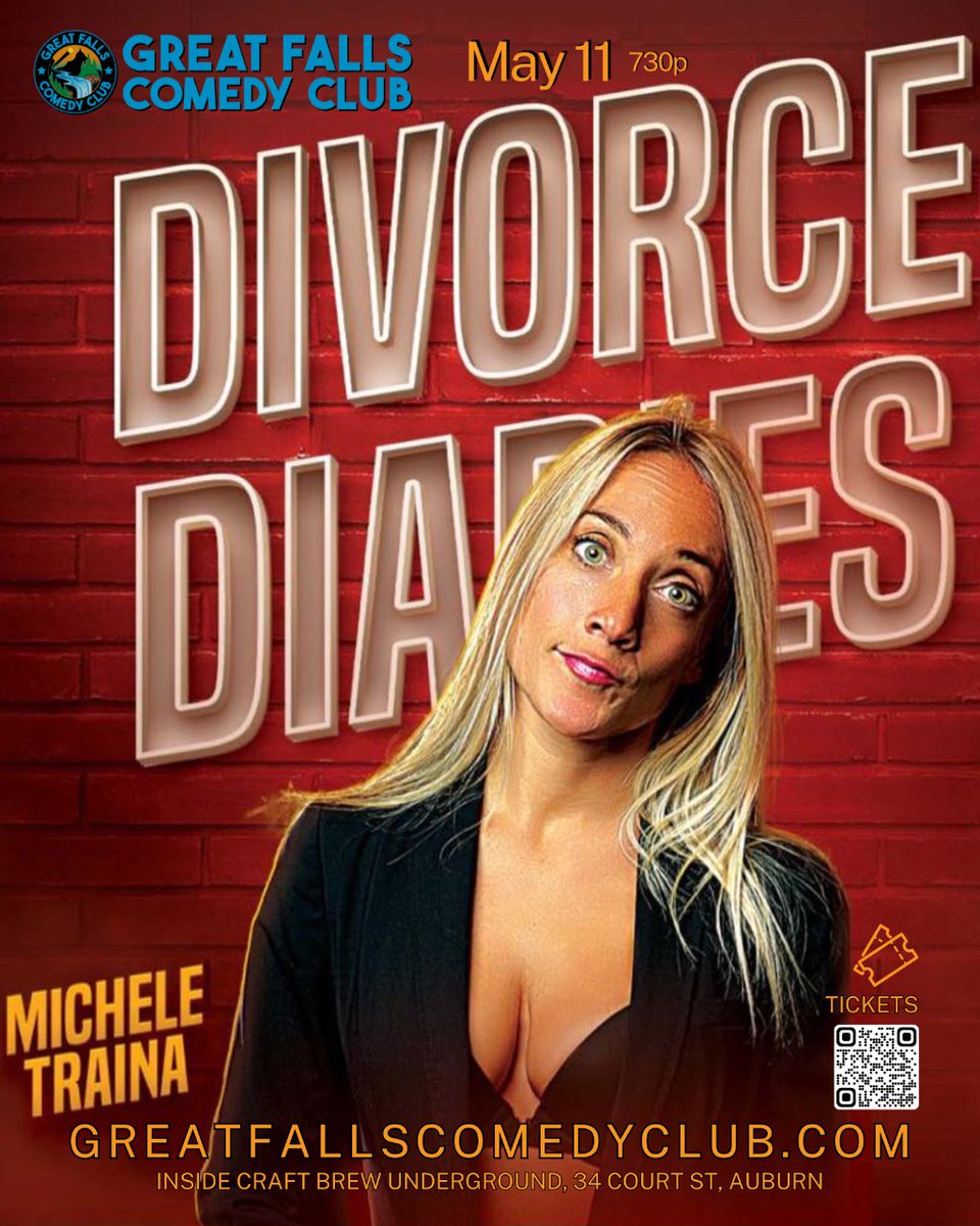 Michele Traina brings us Divorce Diaries on Saturday May 11. Make Laughter a Priority.

greatfallscomedyclub.com/event/divorce-…

#improv #comedy #standupcomedy #beer #craftbeer #nightout #comedyclub #makelaughterapriority #divorcediaries #divorce