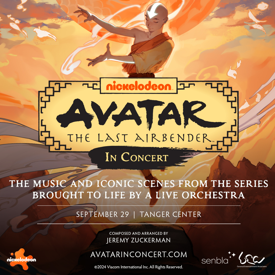 JUST ANNOUNCED: Avatar: The Last Airbender in Concert is coming to Tanger Center September 29. Tickets go on sale this Friday at 10 a.m. at TangerCenter.com.