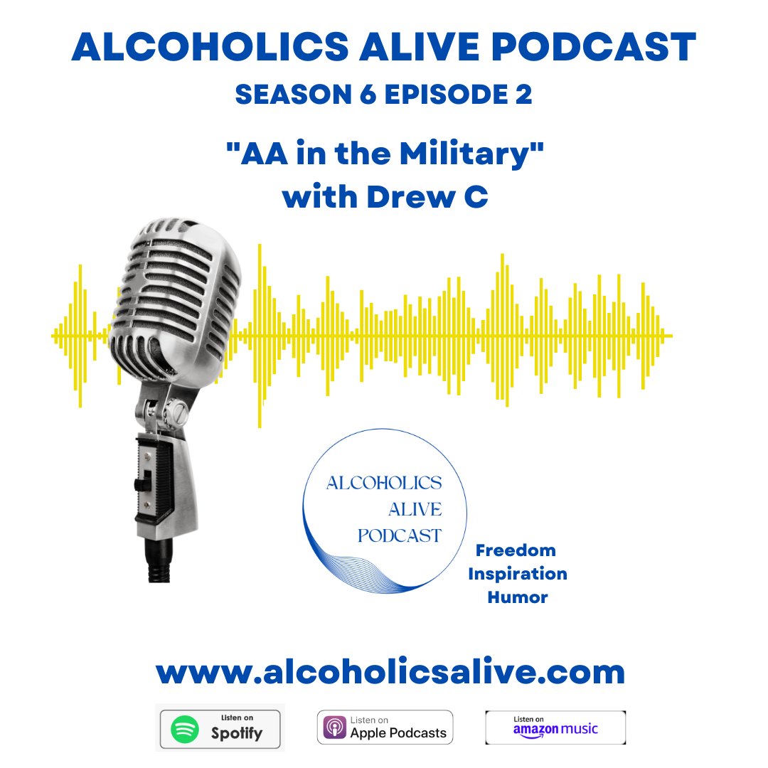 Drew shares his experience with AA in the Military.  Meeting Shrapnel discusses 'Give up the fight, pick up a white!', '$5000 Big Book' and 'Stick and Stay'. If you have a question, comment or suggestion you can email Shank and Wayne at freedom@alcoholicsalive.com