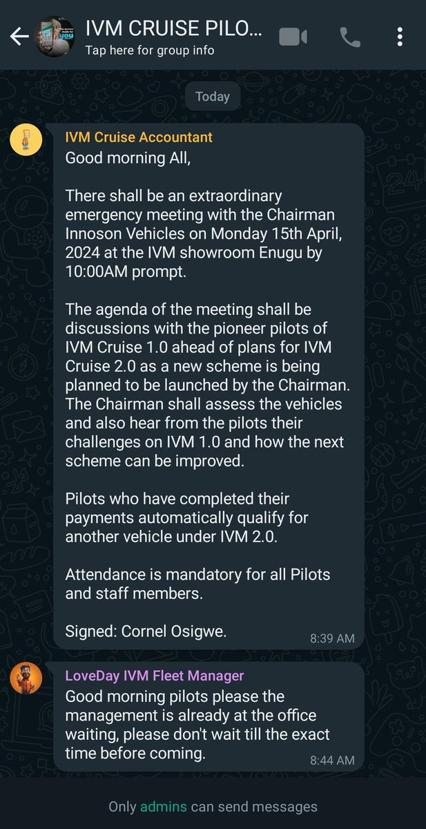 Chief innoson Chukwuma, founder and owner of innoson vehicle manufacturing (IVM) @innosonvehicles gave out cars for higher purchase, at the cost of 5,672,153.85 million naira for a period of 44 months as agreed. But after the beneficiaries did 40 months, innoson used police