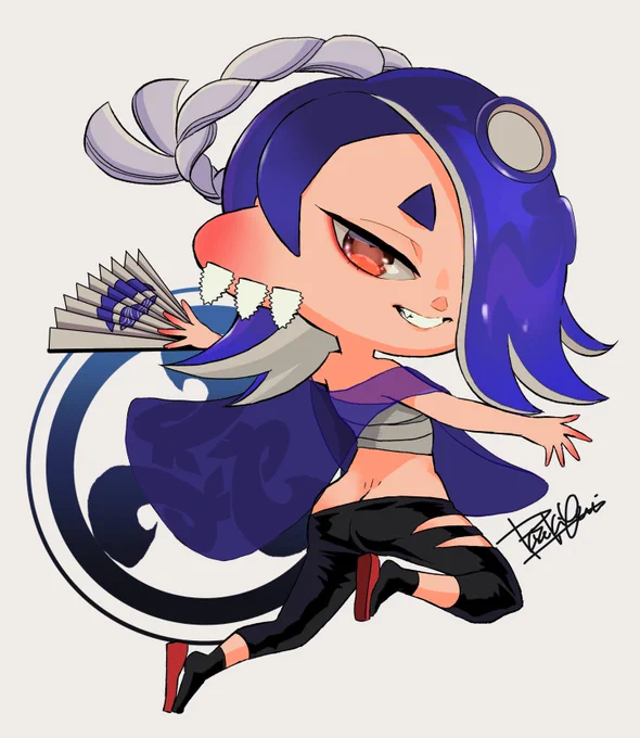 ちびウツホちゃんとちびフウカちゃん(再掲)#Splatoon3 #splatoonart 