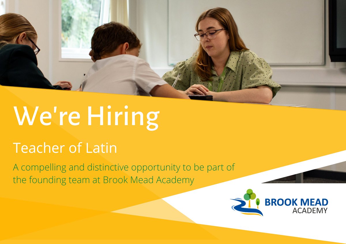 We have an exciting and unique opportunity at Brook Mead Academy for those who wish to join our growing team.   

 Apply now: tinyurl.com/y6ndmp5p

#BuildingBetterFutures