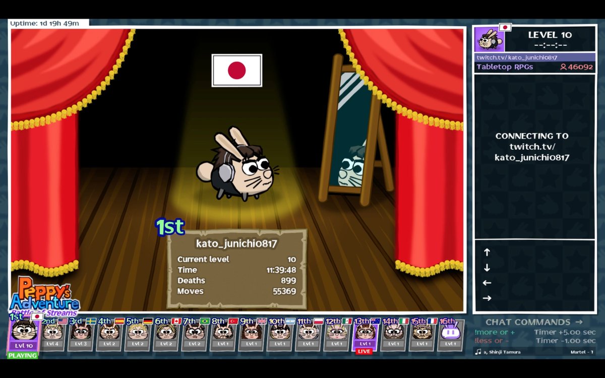 Representing Japan, <a href="/unkochan1234567/">うんこちゃん</a> is leading the Battle of Streams competition on Twitch: twitch.tv/pepitestudios

<a href="/jynxzi/">Jynxzi</a> representing USA is second, but a bit far behind.
#battleofstreams #Vtubers #twitch #gaming #gamer #hilarous #funny #gotaga <a href="/xQc/">xQc</a> #loserfruit