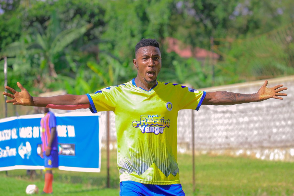 #SUPL: The Hunter Ivan Ahimbisibwe celebrating his goal against NEC FC #URAFC | #OneTeamOneDream | #StarTimesUPL | #URANEC | #URAMungalo #MpaErecieptYange