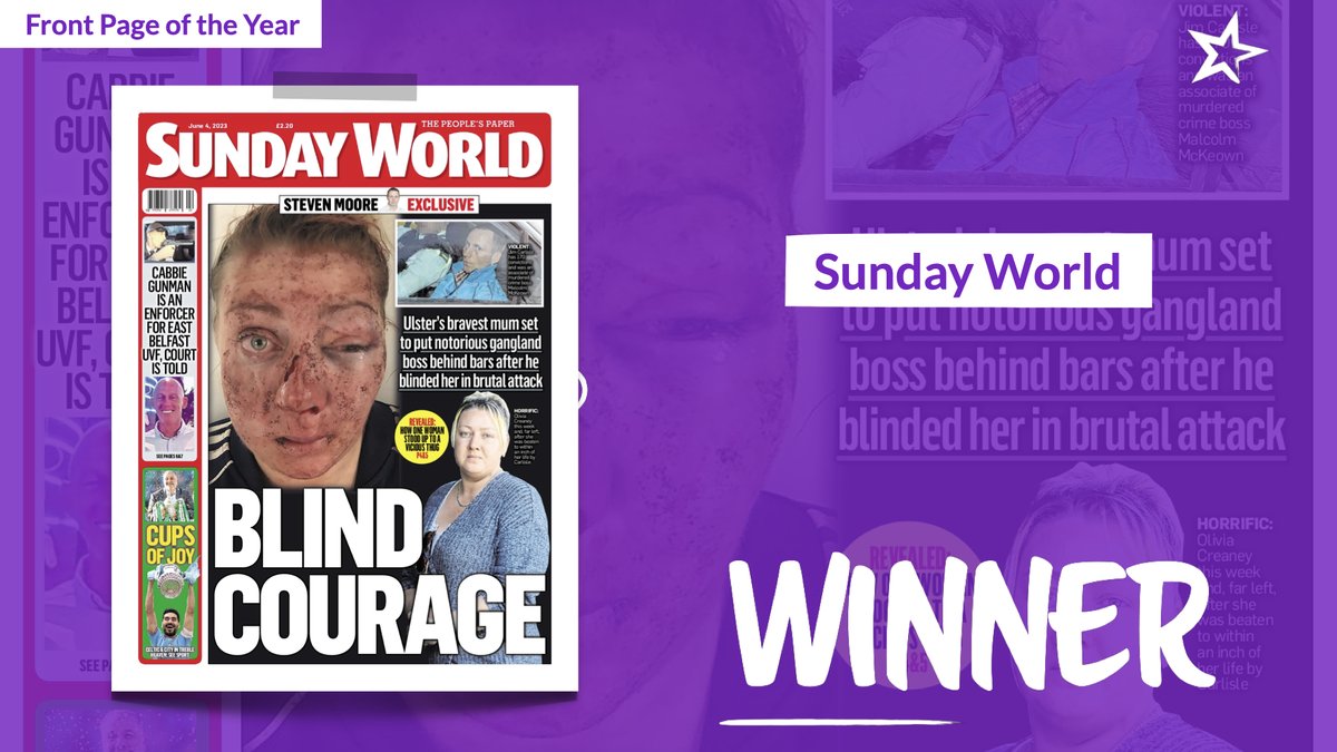 Congratulations to @sundayworld on winning in the Front Page of the Year category at the #RegionalPressAwards 2024!