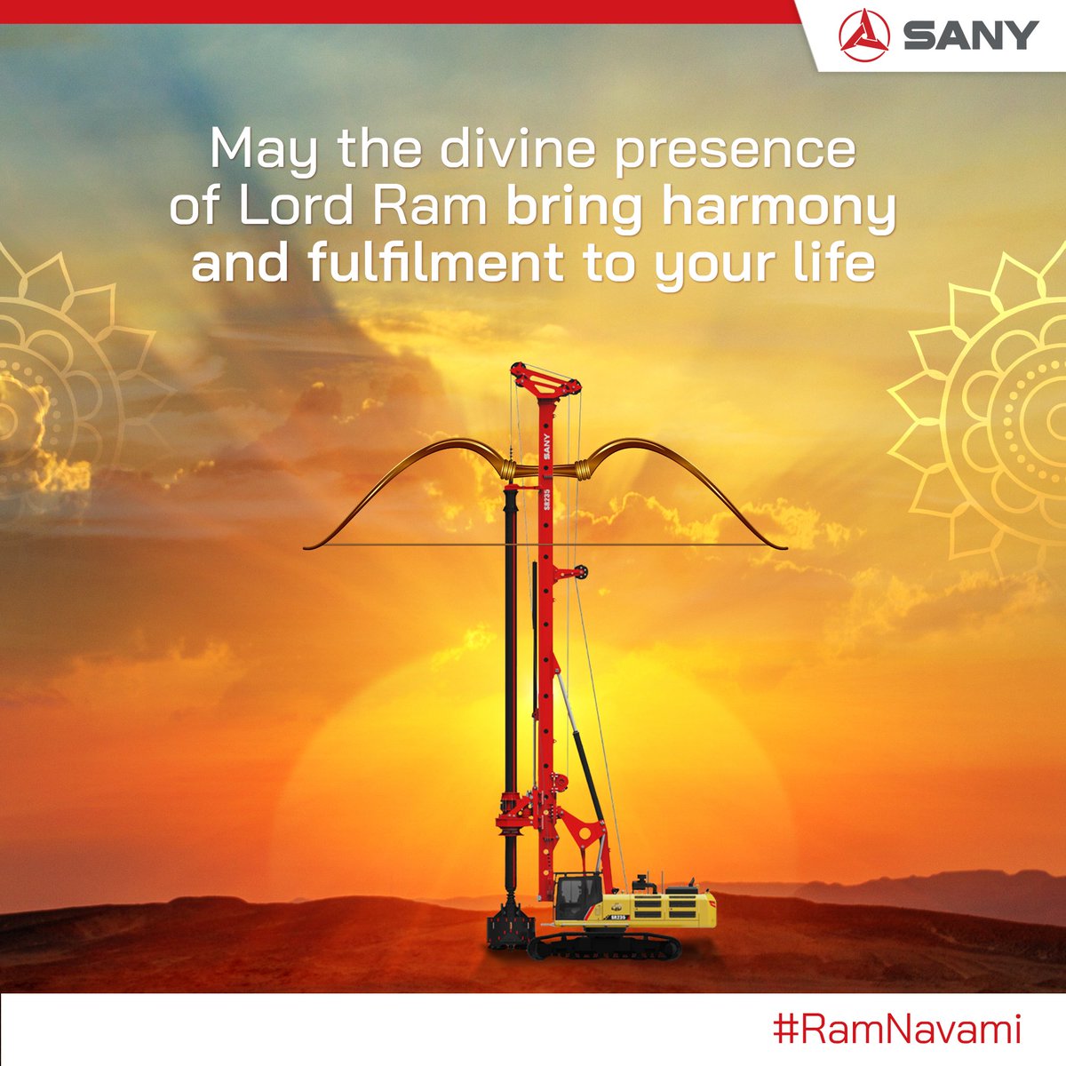 SanyIndia's tweet photo. Happy Ram Navami to you and your family! Let this blessed day inspire you to follow the path of righteousness and truth, guiding you to prosperity.
#RamNavami #SanyIndia #Sany #NayeBharatKaNirmata #BuildingWithSany #HeavyEquipment #Construction #ShriRam #Ram #RamMandir https://t.co/nQqqoYf39g