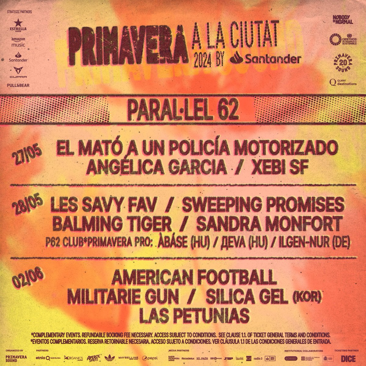 Ya llegaron las confirmaciones de @Primavera_Sound a la Ciutat! Los argentinos @ElMato estarán el 27/05 en @parallel62bcn Tickets: link.dice.fm/Fa4efb811b5a