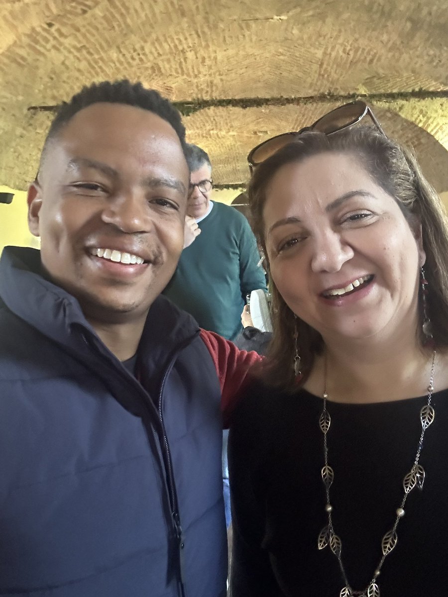 Always so good to meet you Tshepo @TshepototheT - looking forward to more collaboration with @PolisLSE 
@MortadaSaja - we are both sending BIG HI. #JournalismAI