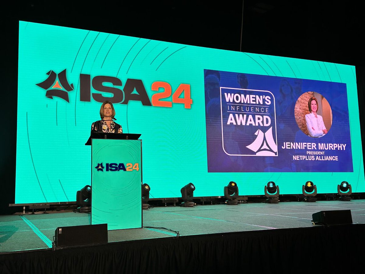 Congratulations to Jennifer Murphy for winning the Women's Influence Award from @ISAssoc! 👏

View the full press release here: 

isapartners.org/news/netplus-a…

#bethebest