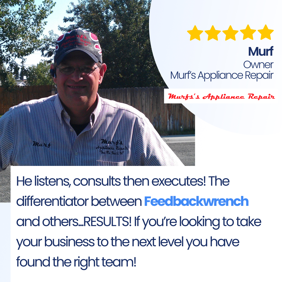 We got to help Murf do some really simple upgrades to his SEO, marketing & approach.  We're honored he left a review! #appliancerepair #contractormarketing