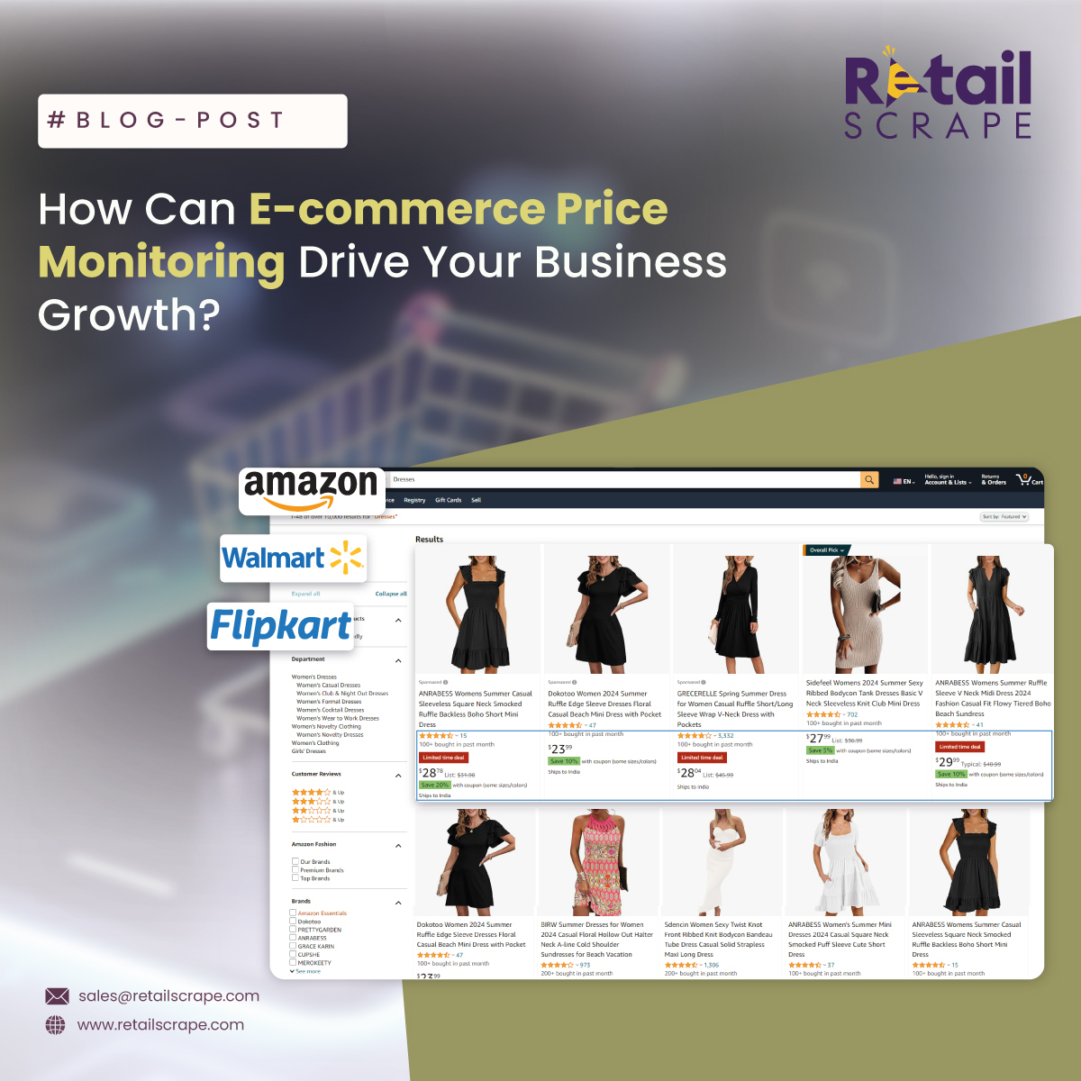 RetailScrap's tweet image. #EcommercePriceMonitoring enables data-driven decisions, competitive edge, optimized pricing, enhanced profitability and improved customer satisfaction in online businesses.

Know More : retailscrape.com/ecommerce-pric…

#pricingstrategies #usa #uae #australia #canada #india #retailscrape