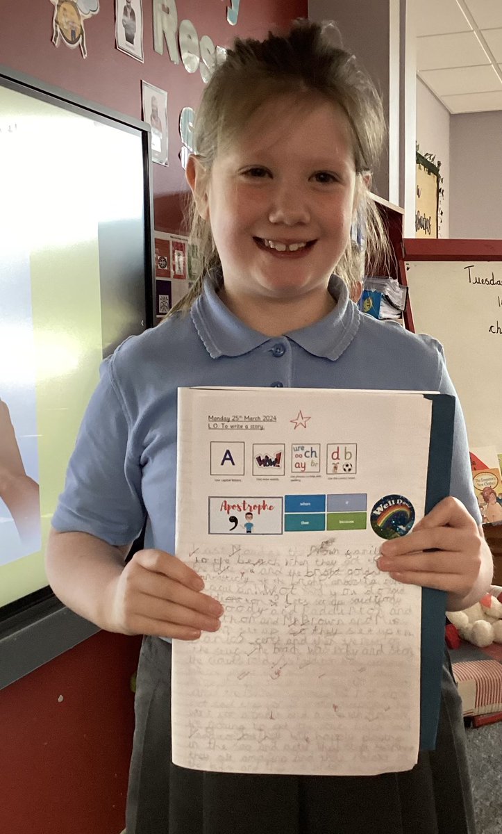 Congratulations to our star writer Isabelle. 2SG are so proud of your use of capital letters for proper nouns. @AdAstraTrust