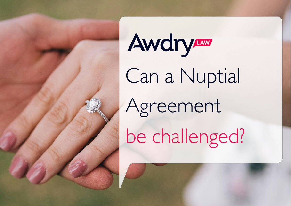 They are not binding on the Family Court, but the Court must uphold the terms of a Nuptial Agreement if it was properly prepared, freely entered into and is fair to both parties.
 
We want to ensure that you have an agreement that works for you both… awdry.law/news/can-a-nup…