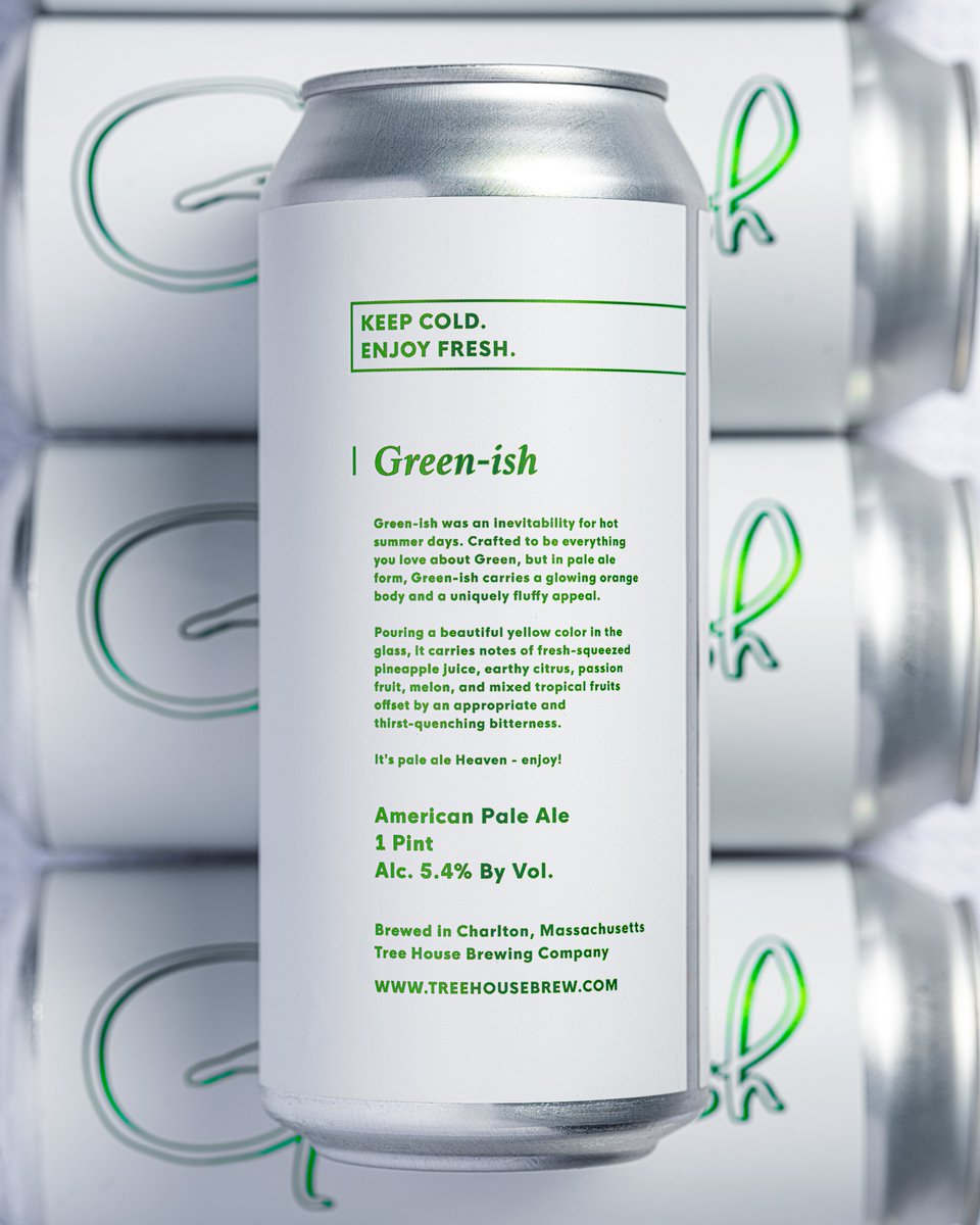 TreeHouseBrewCo's tweet photo. It tastes just like Green, just a hint lighter on the palate.
Green-ish!
#palealeislife #summerofpaleale #drinkpaleale
https://t.co/QKNmP0A9N6 https://t.co/SRZhDVjLia