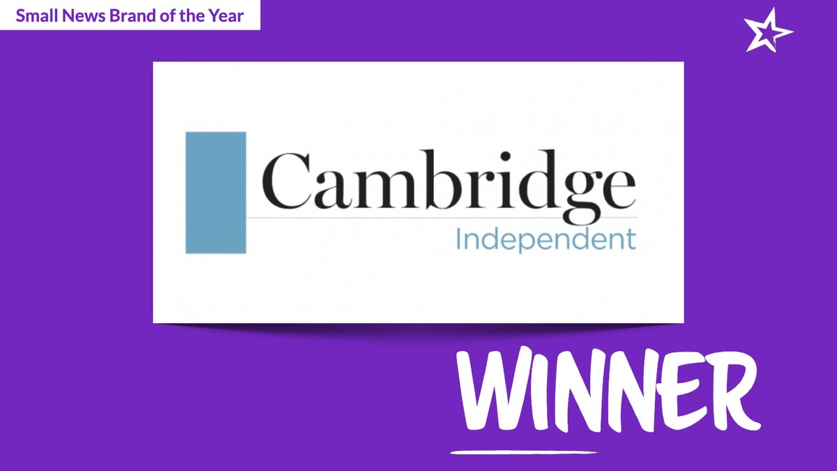 Congratulations to @CambridgeIndy on winning in the News Brand of the Year (Small) category at the #RegionalPressAwards 2024!