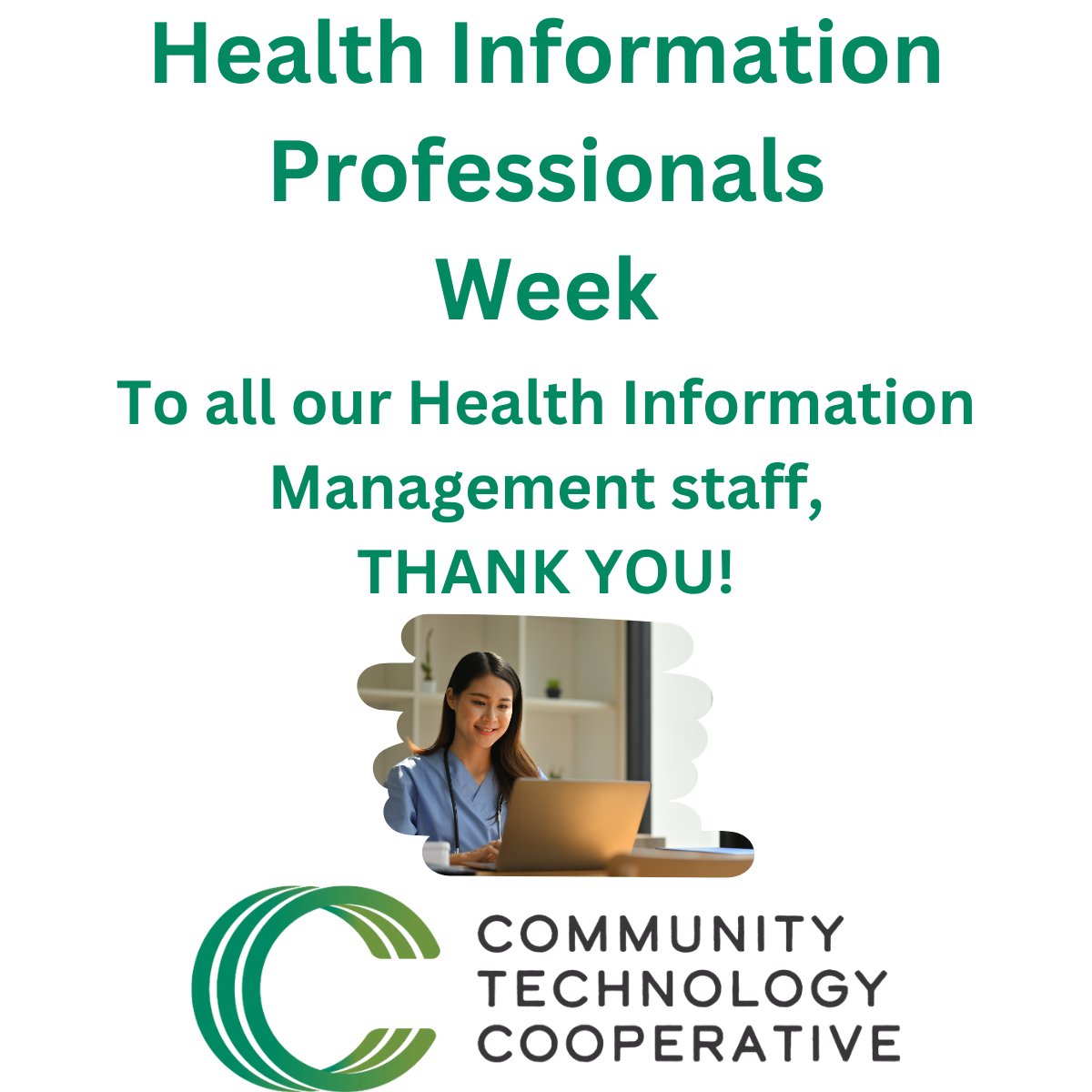 Without your knowledge and abilities, the healthcare ecosystem would not be the same .

From all of us at Community Care Cooperative (C3) and Community Technology Cooperative (CTC), we see you.

#HIPWEEK24 #HealthInformation #MedicalRecords #EHR #epic