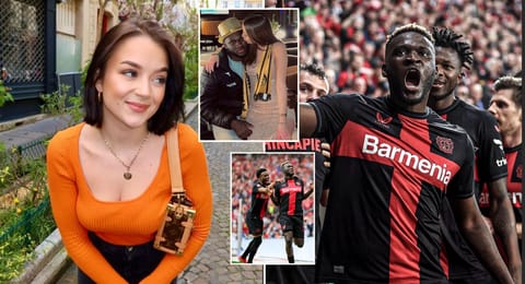 So proud” — Victor Boniface’s girlfriend Rikke Hermine.

Boniface’s Norwegian girlfriend turned up to support the Super Eagles star as Leverkusen were officially crowned Bundesliga champions for the first time in their history.

#SportsEco
#Africatotheworld