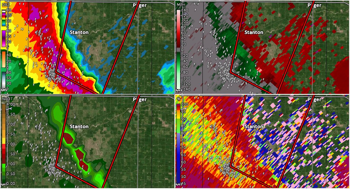 Tornado Warning for a strong rotation approaching the Stanton, NE area currently!